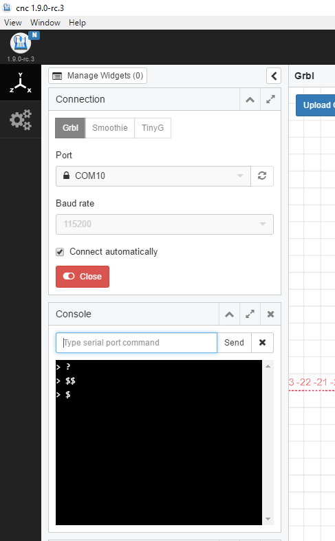cncjs 1 9 0-rc3 命令控制台