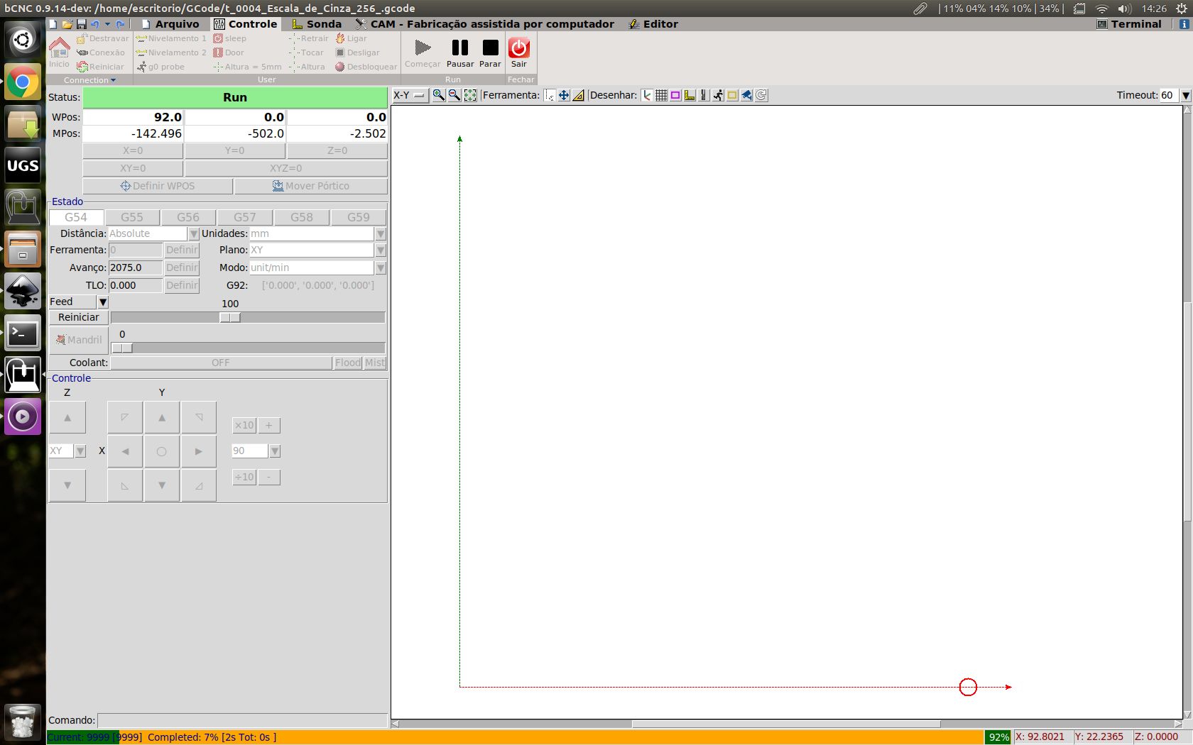 bCNC 暂停 @ 9999 #1266