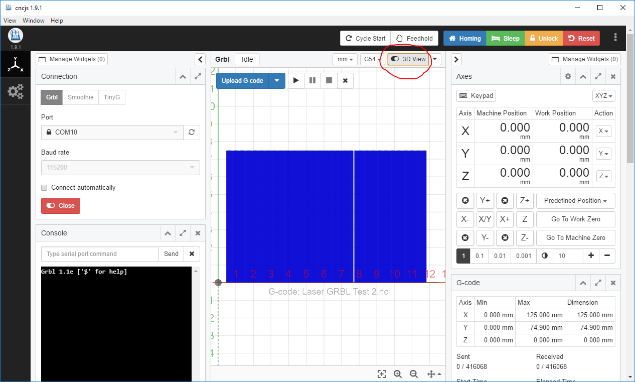 G代码小部件不显示gcode命令... #152