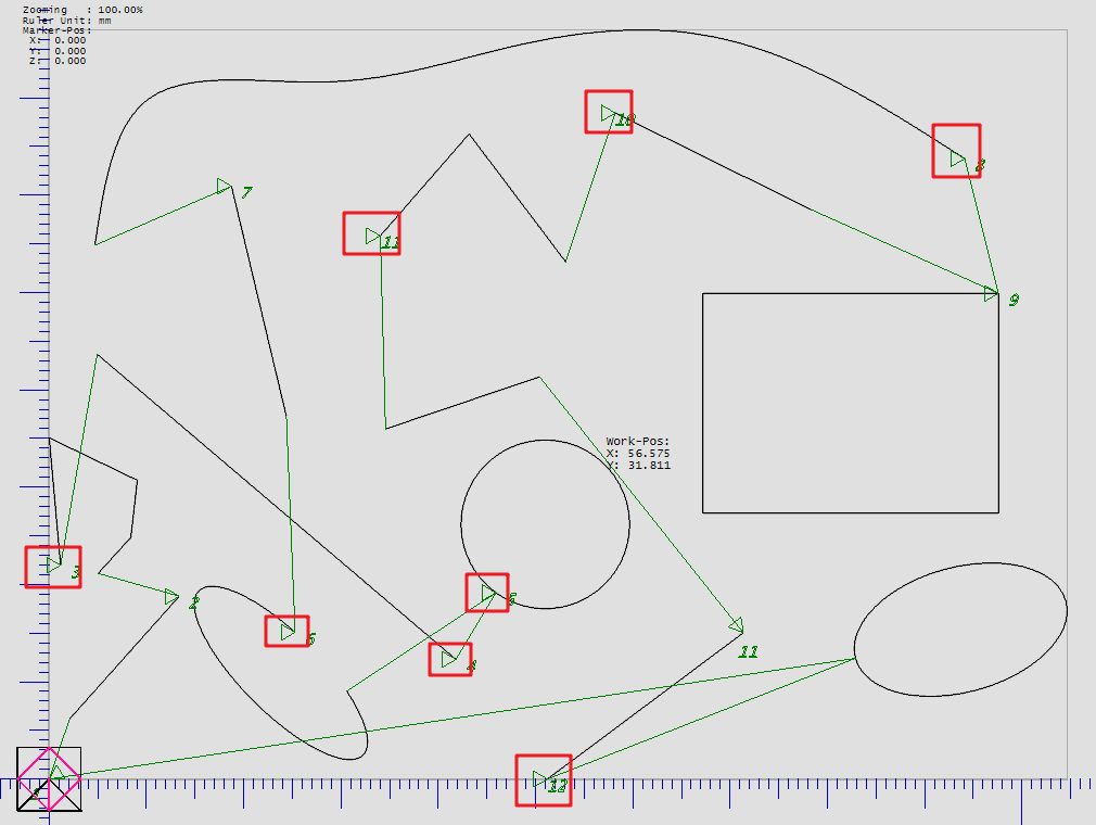 在同一个dxf文件中,选择一个没有用到的用例,空心笔划箭头显示不同 #189 在同一个dxf文件中,选择一个没有用到的用例,空心笔划箭头显示不同 #189