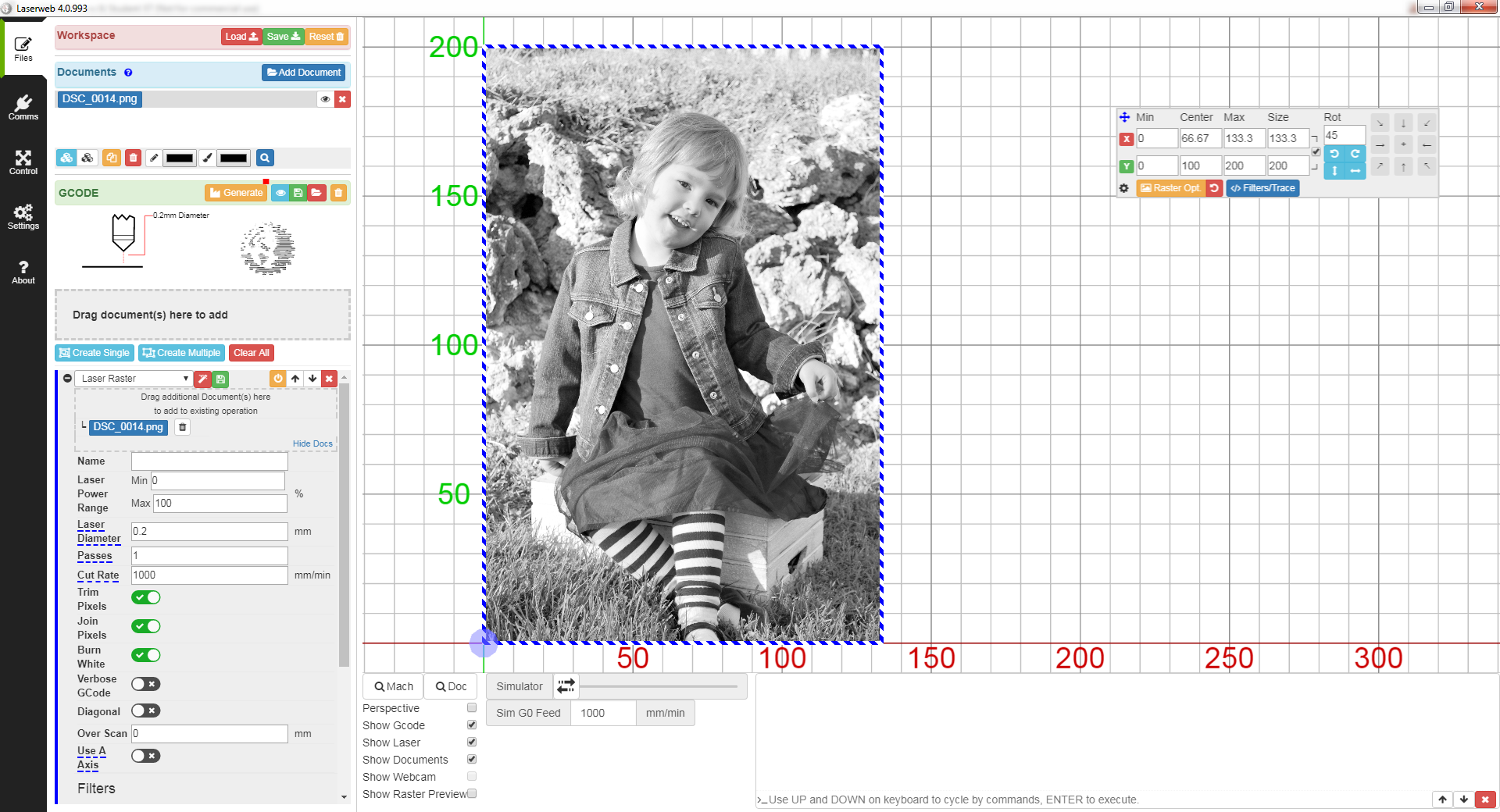 Laserweb 4.0.993 锁定 #489 Laserweb 4.0.993 锁定 #489