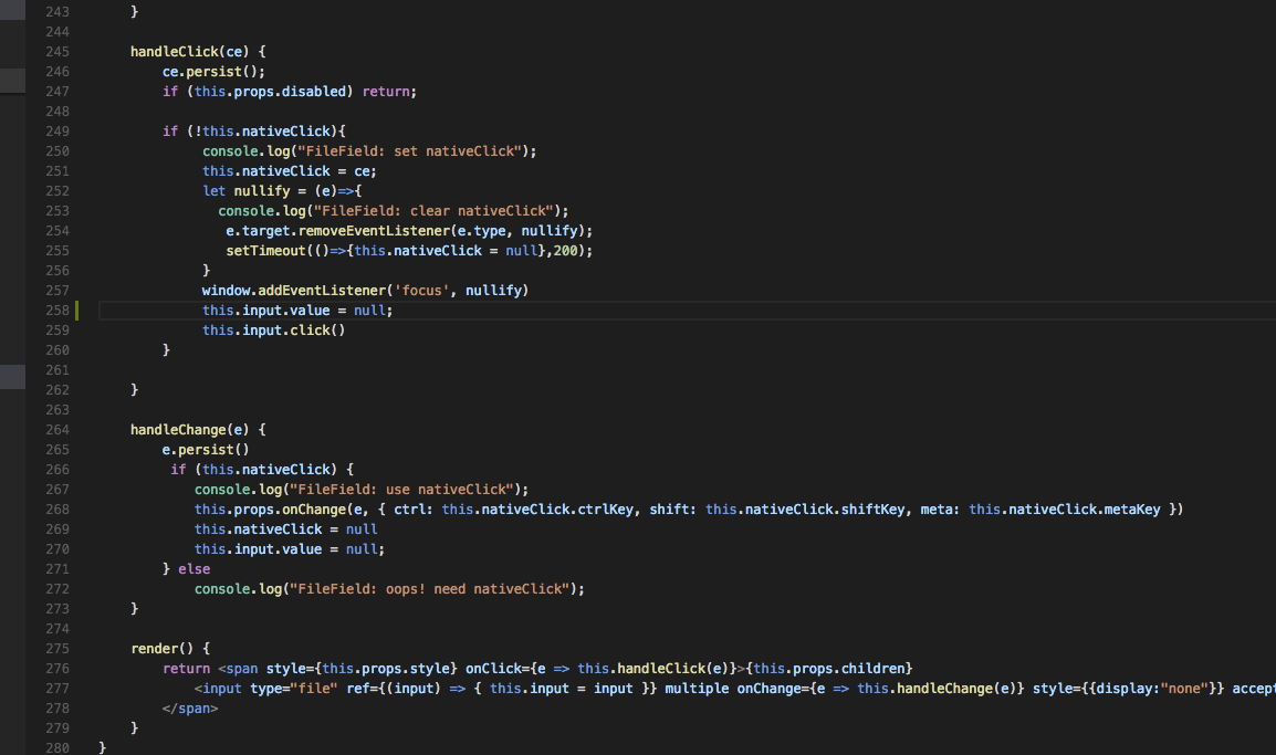 FileField:nullify 的 setTimeout 在 handleChange 之前触发 #293 FileField:nullify 的 setTimeout 在 handleChange 之前触发 #293