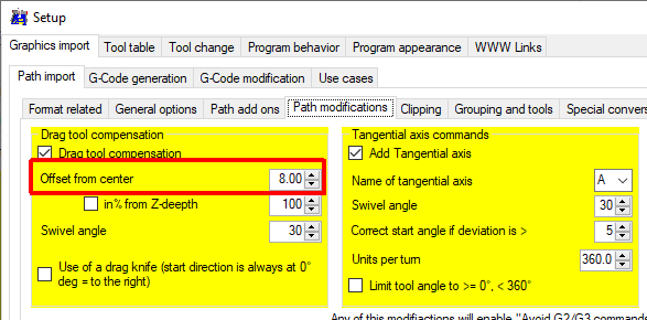 切线轴和拖刀不能同时工作 #284 切线轴和拖刀不能同时工作 #284